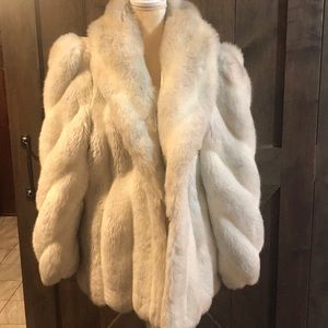 Vintage faux rabbit fur coat